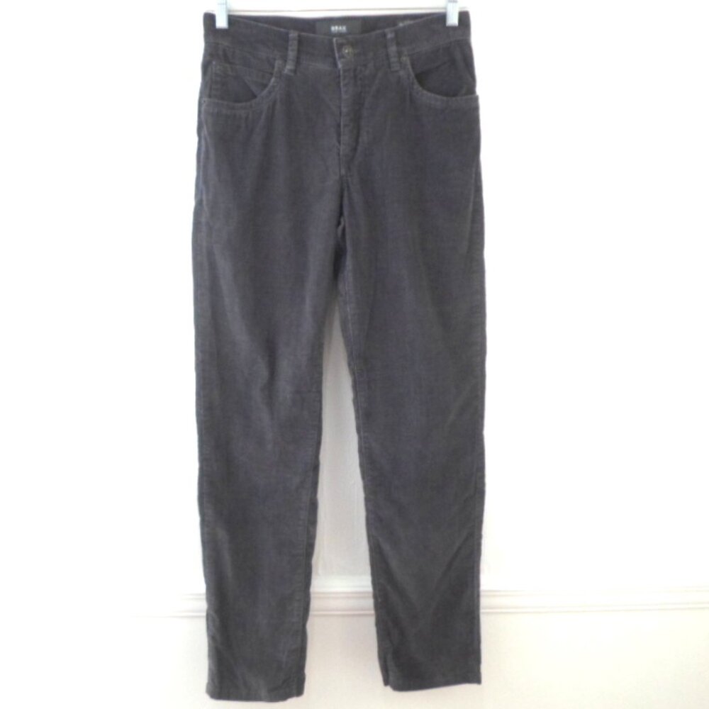 Brax Cadiz Gray Straight Leg 5-Pocket Corduroy Jeans sz 29 x 29.5
